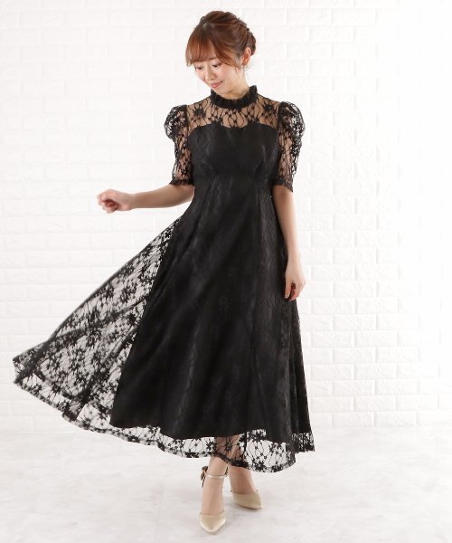 Lace Ladies(レースレディース)/パワーショルダー総レースワンピースドレス/img20