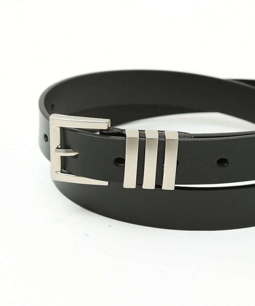 ABAHOUSE(ABAHOUSE)/OILED LEATHER BLACK NARROW BELT/img07