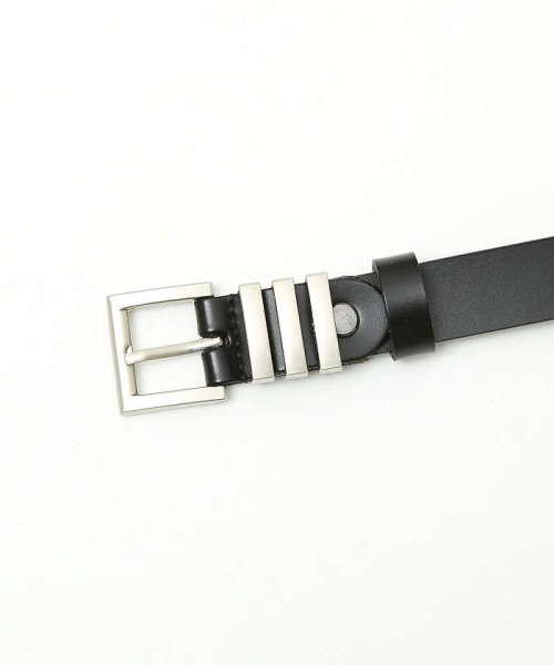 ABAHOUSE(ABAHOUSE)/OILED LEATHER BLACK NARROW BELT/img08