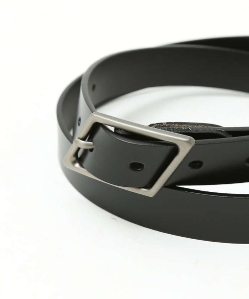 ABAHOUSE(ABAHOUSE)/OILED LEATHER BLACK NARROW BELT/img17