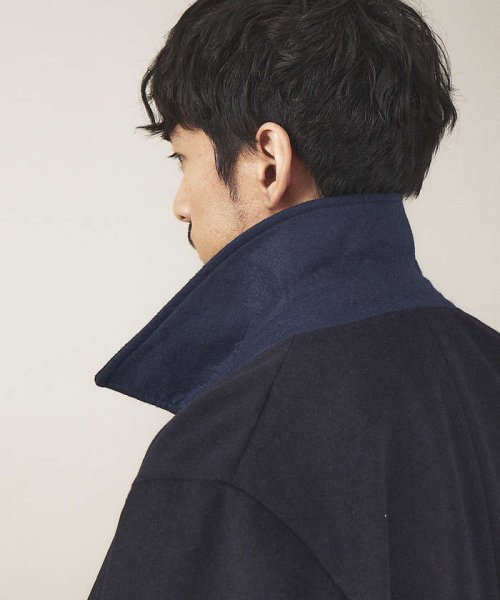 【MASCHILE/マスキーレ】メルトン ステンカラー コート 商品説明【素材】ウールとポリエステルを組み合わせることで保温性がありしなやかな肌触りを実現。イタリアンクラシックな2色の糸を織り込んだミックス調カラーでスモーキー KU1412081144(10725円)