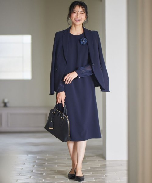 【セットアップ対応】トリアセダブルジョーゼット テーラード ジャケット 品番 パンツ ワンピース