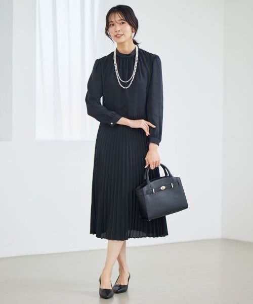 洗える】クリスタルアムンゼン ウエスト切り替え ワンピース(505091843  