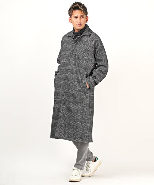 ウール混オーバーサイズステンカラーコート/ステンカラーコート メンズ オーバーサイズ ウール混 人気・おすすめ｜使いやすい・旅行におすすめ 品質保証 全国発送 在庫限り