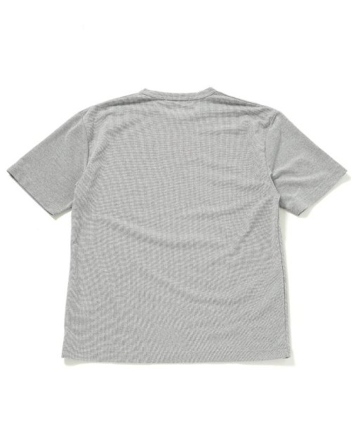 nano・universe(ナノ・ユニバース)/：ピケジャガードクルーネックTシャツ 半袖/img01