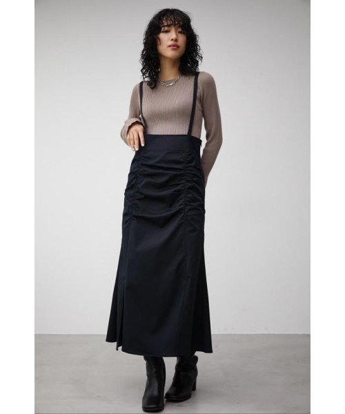 AZUL by moussy(アズールバイマウジー)/FRONT SHIRRING CHAMBRAY SKIRT/img12