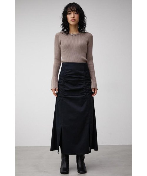 AZUL by moussy(アズールバイマウジー)/FRONT SHIRRING CHAMBRAY SKIRT/img20