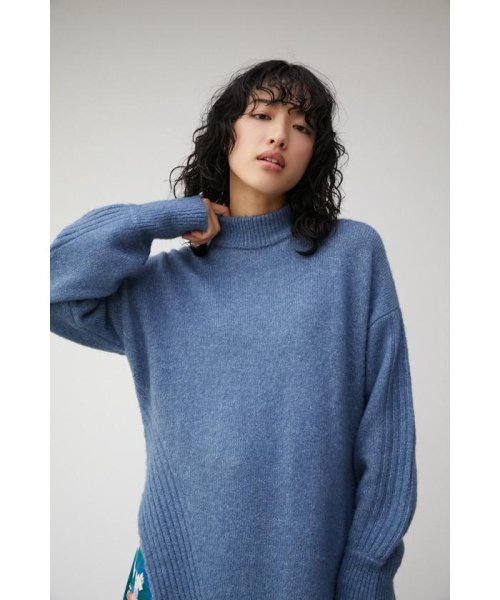 AZUL by moussy(アズールバイマウジー)/LONG SLIT KNIT PULLOVER/img19