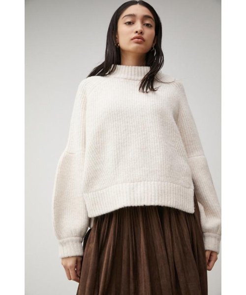AZUL by moussy(アズールバイマウジー)/DROP SHOULDER VOLUME PUFF KNIT/img02