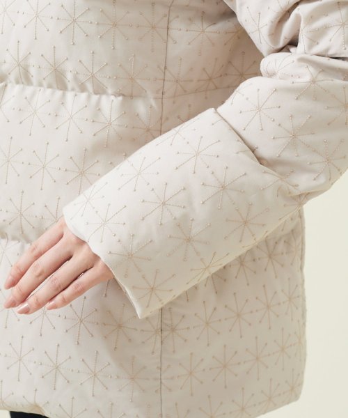 アスタリスク刺繍ダウンジャケット 