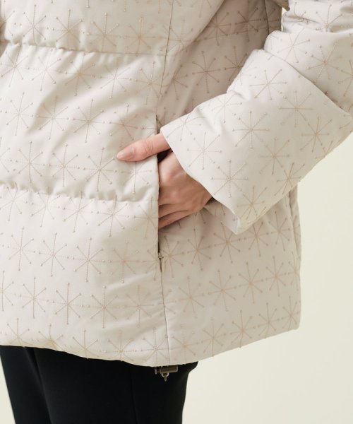 アスタリスク刺繍ダウンジャケット 