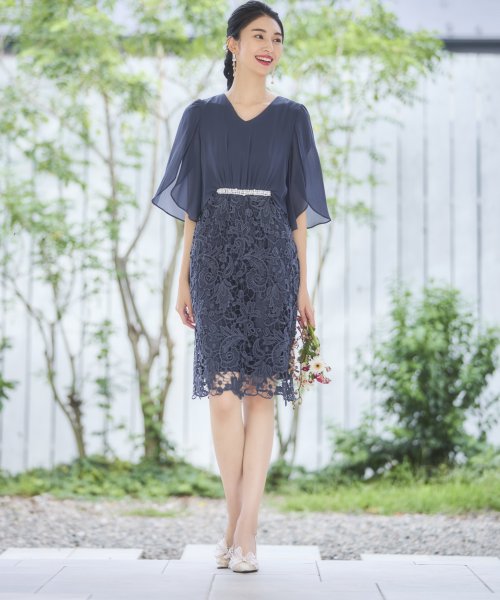 DRESS+(ドレス プラス)/結婚式 ワンピース パーティー ドレス お呼ばれ 二次会 袖あり /img22