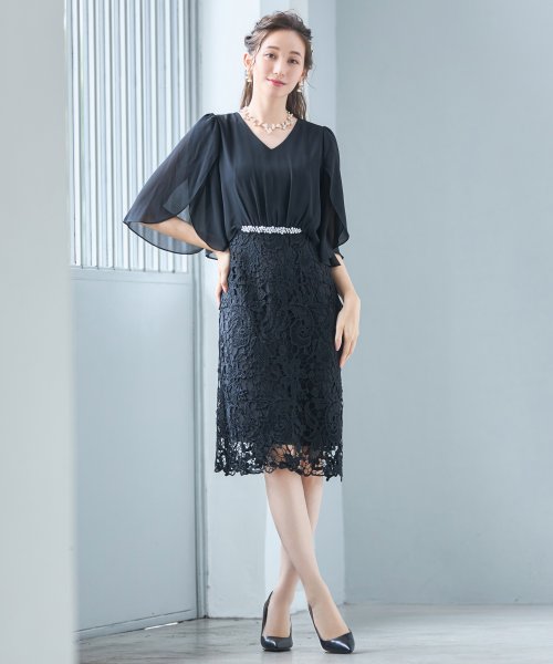 DRESS+(ドレス プラス)/結婚式 ワンピース パーティー ドレス お呼ばれ 二次会 袖あり /img23