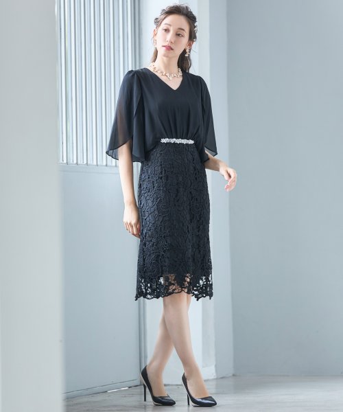 DRESS+(ドレス プラス)/結婚式 ワンピース パーティー ドレス お呼ばれ 二次会 袖あり /img24