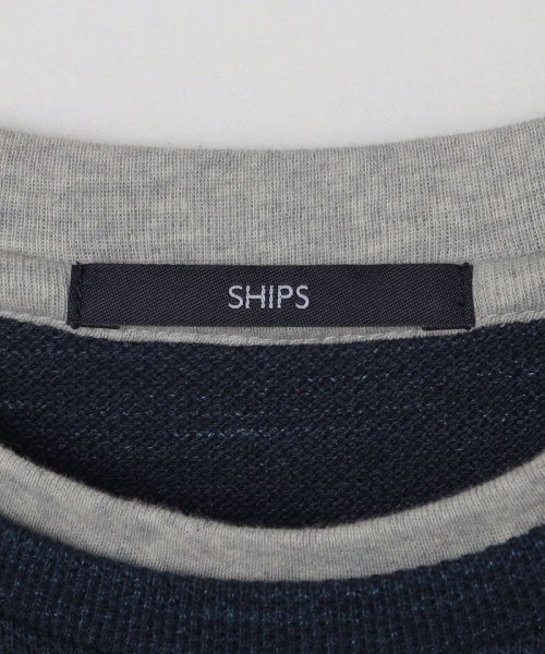 SHIPS MEN(シップス　メン)/SHIPS: モスステッチ フェイクレイヤード クルーネック Tシャツ (ロンT)/img13