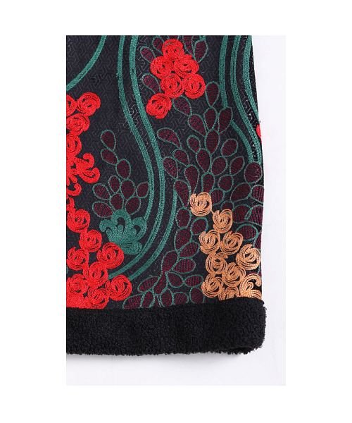Sawa a la mode(サワアラモード)/色鮮やかな刺繍の裏ボア花柄ロングコート/img17