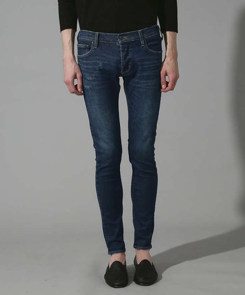 【24S/S新色追加】オリジナルバンダナ付き ハイパーストレッチ スキニー デニ モデル：H182 B89 W73 H90