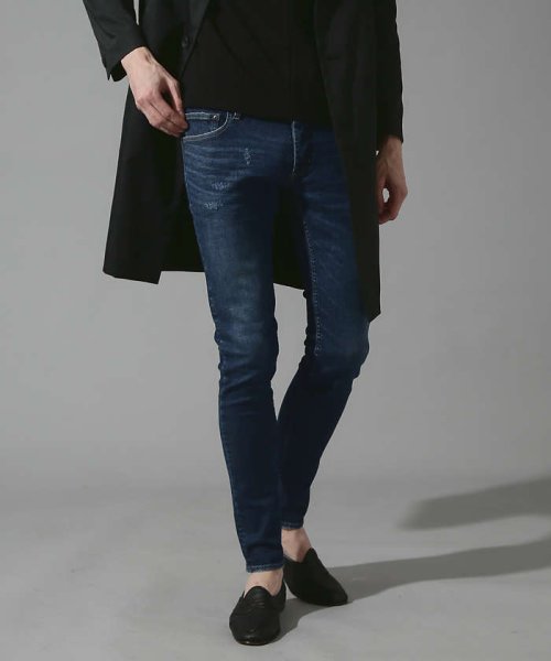 【24S/S新色追加】オリジナルバンダナ付き ハイパーストレッチ スキニー デニ モデル：H182 B89 W73 H90
