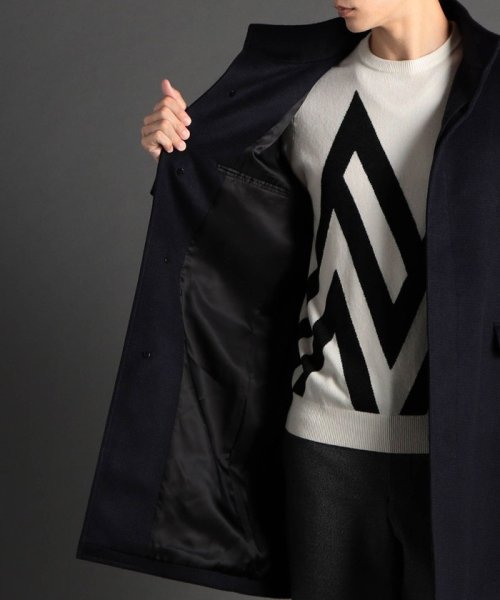 【ex/tra】カシミヤビーバー スタンドカラーコート 