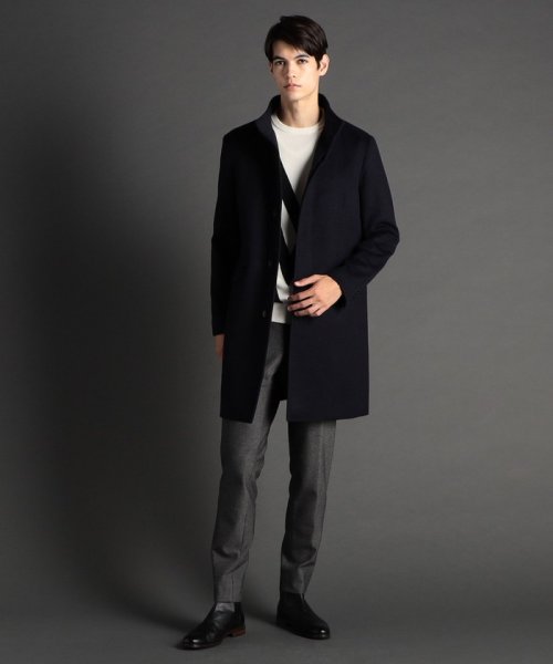 【ex/tra】カシミヤビーバー スタンドカラーコート 