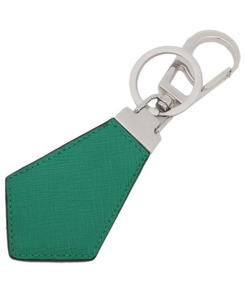 プラダ キーリング キーホルダー サフィアーノ トライアングルロゴ グリーン メンズ PRADA 2PP041 053 F0458 PRADA プラダ キーリング キーホルダー サフィアーノ トライアングルロゴ グリーン メンズ 2PP041