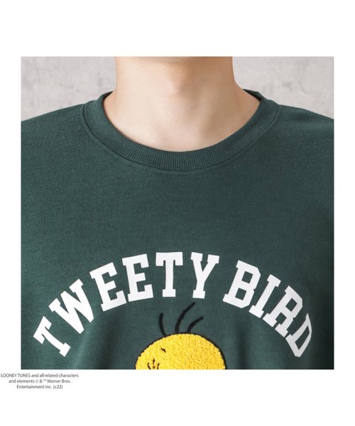 MAC HOUSE(men)(マックハウス（メンズ）)/LOONEY TUNES TWEETY ルーニー・テューンズ トゥイーティー サガラ刺繍トレーナー 152141071/img06