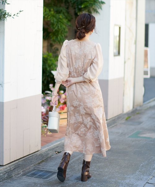 NICE CLAUP OUTLET(ナイスクラップ　アウトレット)/【natural couture】オケージョン対応可能◎ 大花フロッキーワンピース/img06