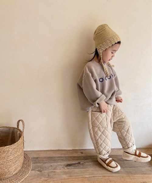 aimoha(aimoha（アイモハ）)/【aimoha－KIDS－】韓国子供服　暖かい中綿キルティングテーパードパンツ/img09