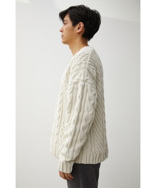 AZUL by moussy(アズールバイマウジー)/CHENILLE CABLE CARDIGAN/img05