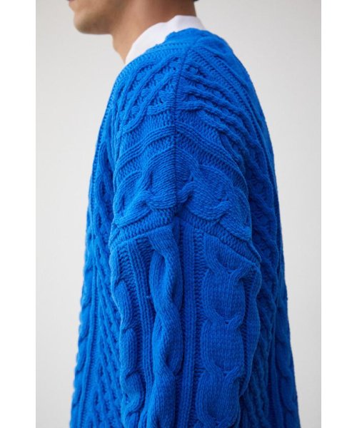 AZUL by moussy(アズールバイマウジー)/CHENILLE CABLE CARDIGAN/img37