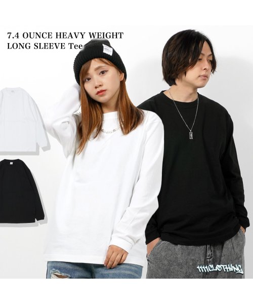 1111clothing(ワンフォークロージング)/無地 ロンT メンズ Tシャツ 長袖 レディース 透けない ロングTシャツ ロングスリーブ 長袖Tシャツ 綿100% 無地Tシャツ カットソー クルーネック/img01