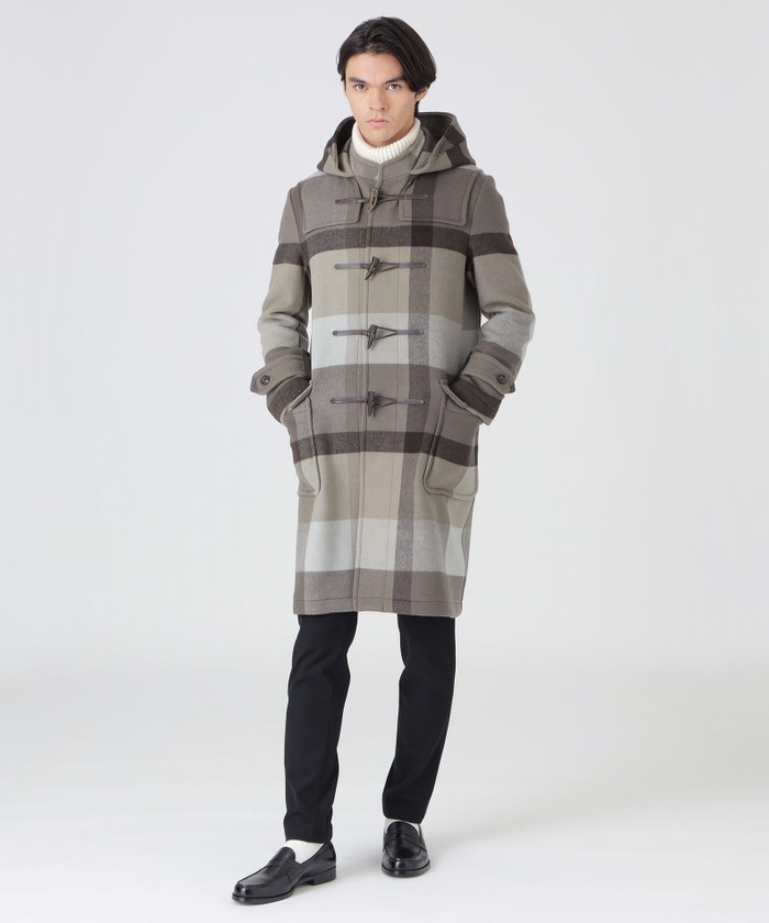 トーナルクレストブリッジチェックダッフルコート(505101461