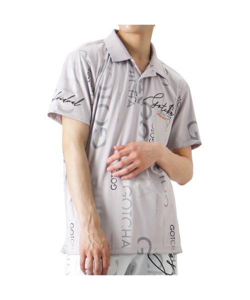 セール】GOTCHA GOLF ガッチャゴルフ 縦ロゴ総柄ポロシャツ 222GG1202(504750396) | マックハウス(メンズ)(MAC HOUSE(men)) - MAGASEEK