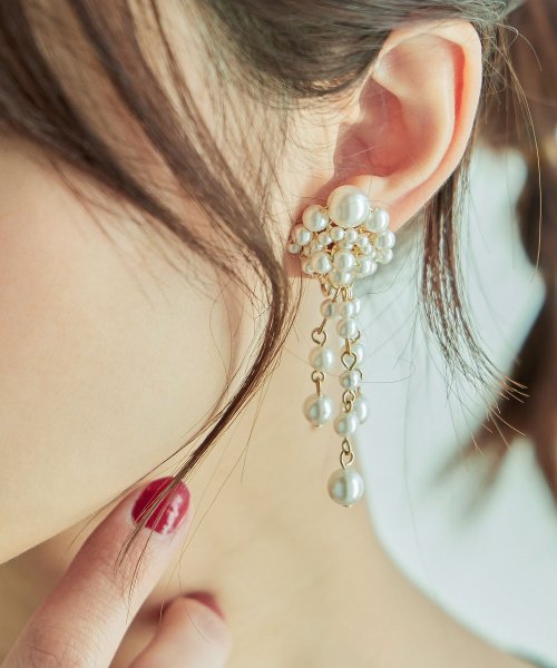 niana ニアナ パーティー イヤリング 両耳 アクセサリー パール  