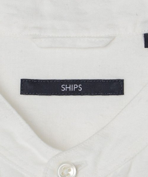 SHIPS MEN(シップス　メン)/SHIPS: リネン キャンバス リラックスフィット バンドカラーシャツ/img45
