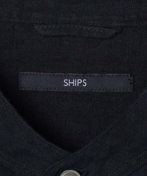 SHIPS MEN(シップス　メン)/SHIPS: リネン キャンバス リラックスフィット バンドカラーシャツ/img50