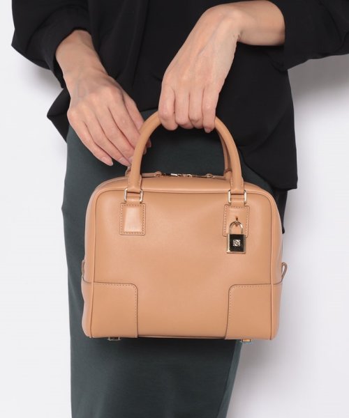 LOEWE(ロエベ)/【LOEWE】ロエベ  ハンドバッグ ショルダーバッグ   アマソナ19 スクエア バッグ  ナバカーフ ブラウン レディース/img08