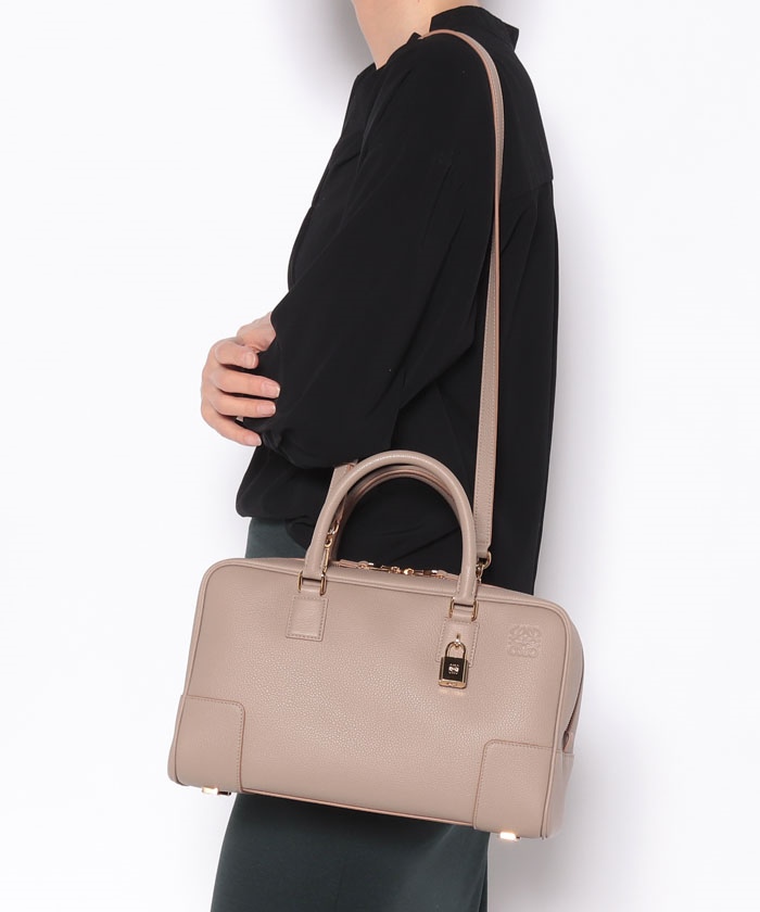 【LOEWE】ロエベ トップハンドルキャリー ショルダー アマソナ28 バッグ グレインドカーフ サンド レディース