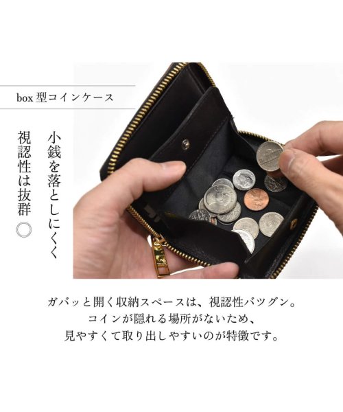 JAPAN FACTORY(ジャパンファクトリー)/二つ折り財布 本革 メンズ 財布 二つ折り ラウンドファスナー 日本製 シンプル ブランド 革 プレゼント hallelujah/img07