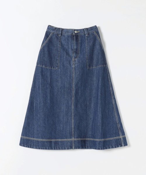 SHIPS any WOMEN(シップス　エニィ　ウィメン)/SHIPS any:〈ウォッシャブル〉カーゴ ミディ デニム スカート［SHIPS any DENIM］/img01