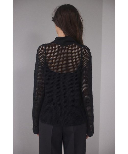 BLACK BY MOUSSY(ブラックバイマウジー)/mesh knit shirt/img04