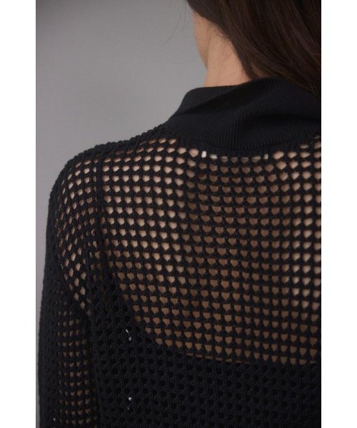 BLACK BY MOUSSY(ブラックバイマウジー)/mesh knit shirt/img06