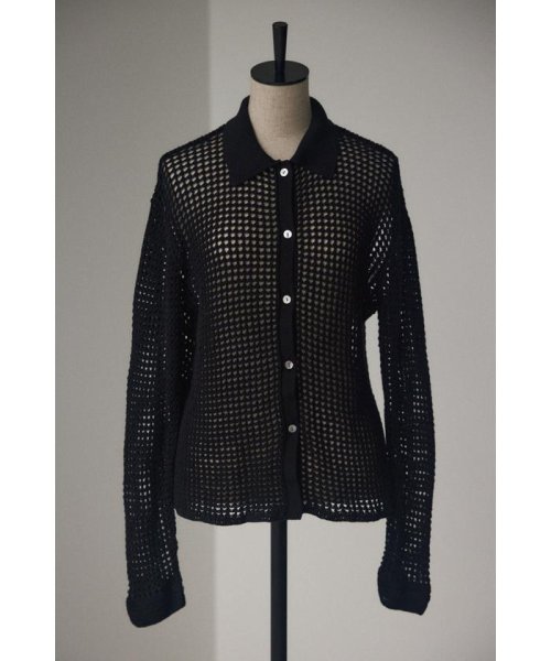 BLACK BY MOUSSY(ブラックバイマウジー)/mesh knit shirt/img08