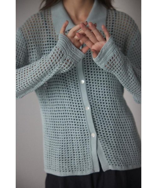 BLACK BY MOUSSY(ブラックバイマウジー)/mesh knit shirt/img22