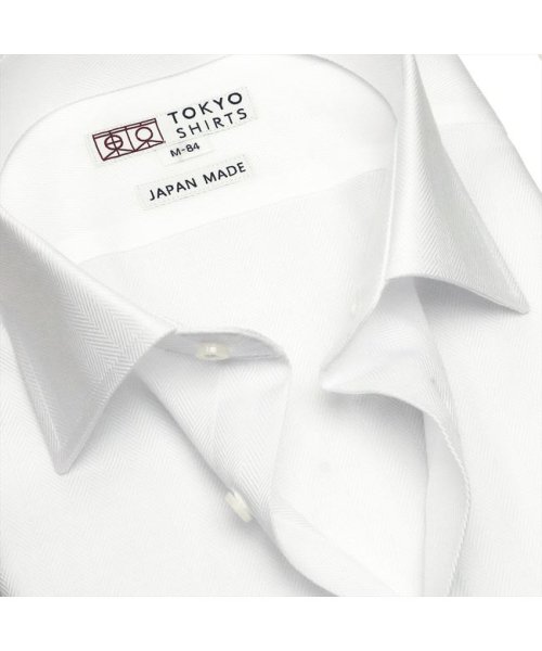 TOKYO SHIRTS(TOKYO SHIRTS)/【国産しゃれシャツ】 セミワイド 長袖 形態安定 綿100% ヘリンボーン織り/img04