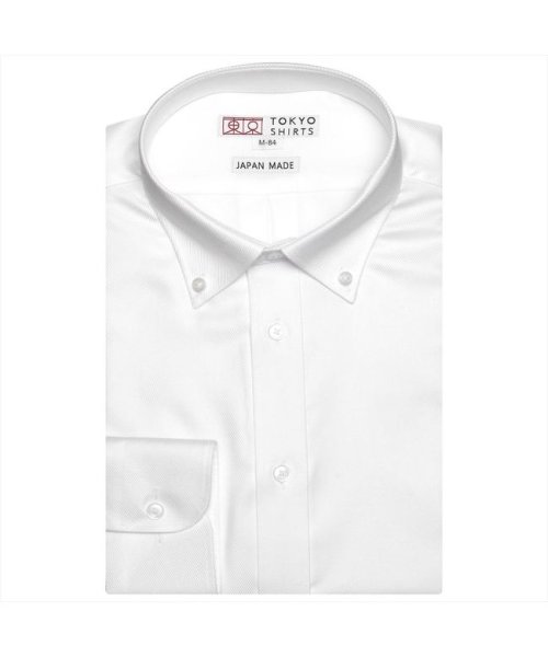 TOKYO SHIRTS(TOKYO SHIRTS)/【国産しゃれシャツ】 ショートボタンダウン 長袖 形態安定 綿100% ツイル織り/img01