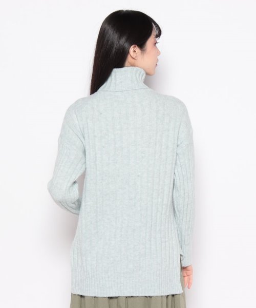 MAISON BREEZE(MAISON BREEZE)/【MAISON BREEZE】トップス ニット 長袖 タートルネック  サイドスリット プルオーバー モックネック ペールトーン SCCH266/img10