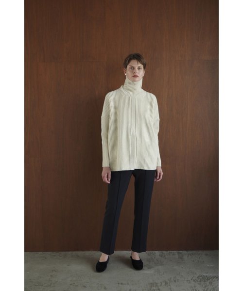 CLANE(クラネ)/DOUBLE FACE CENTER SLIT RIB KNIT TOPS/img07