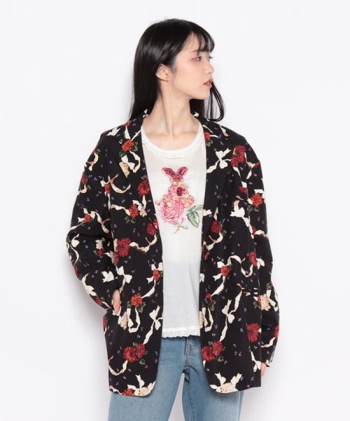 PINK HOUSE(ピンクハウス)/little sunny bite×PINK HOUSE Flower print big jacket/img06