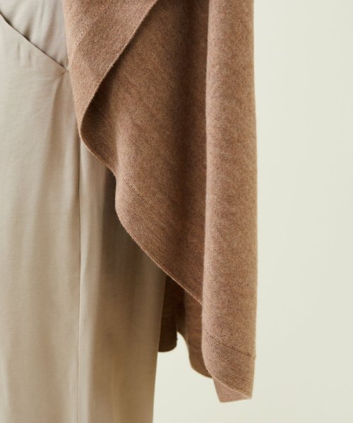ウールカシミヤドレープニットジレ 